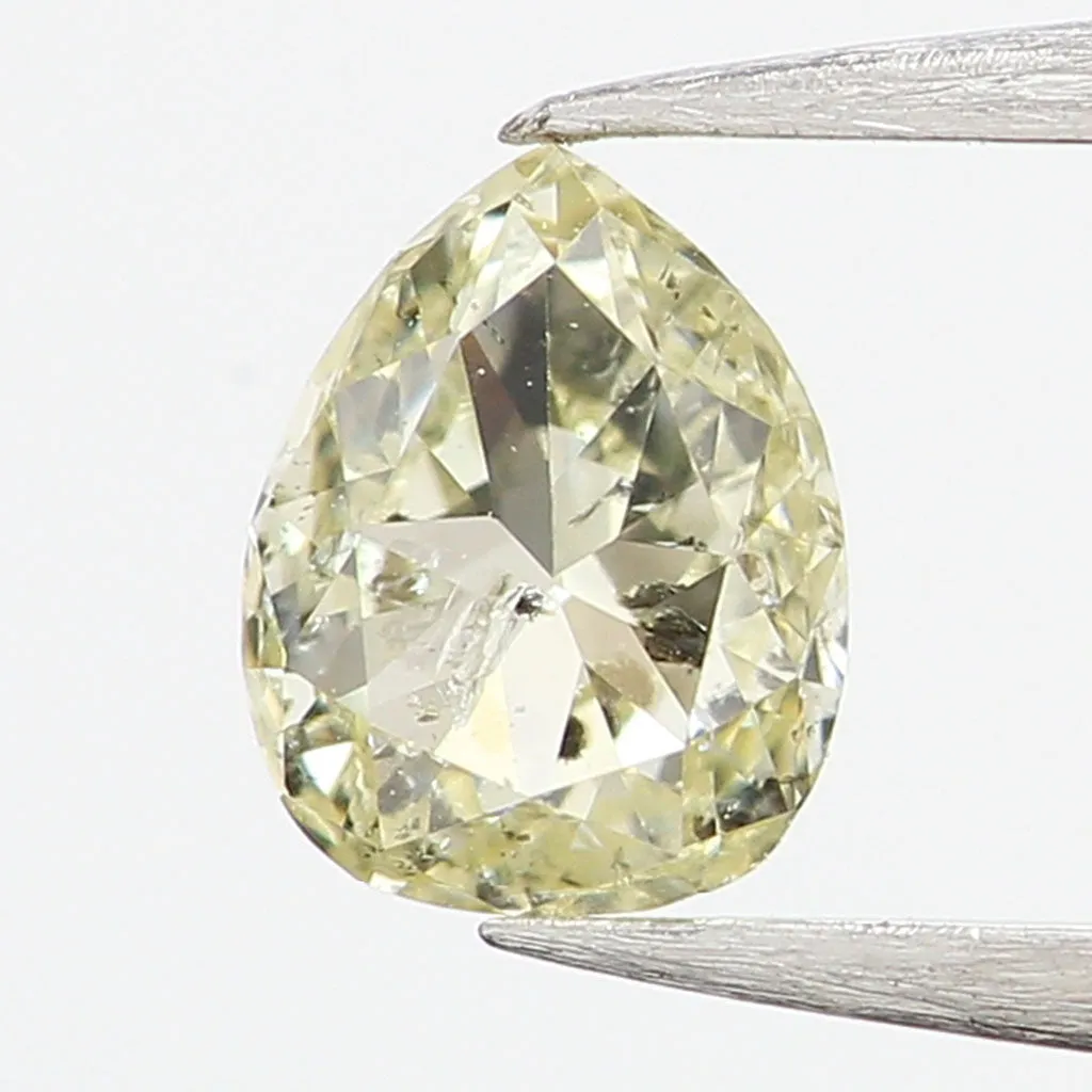 0.16 CT Natural Loose Diamond, Pear Diamond, Yellow Diamond, Rustic Diamond, Pear Cut Diamond, Fancy Color Diamond L5485