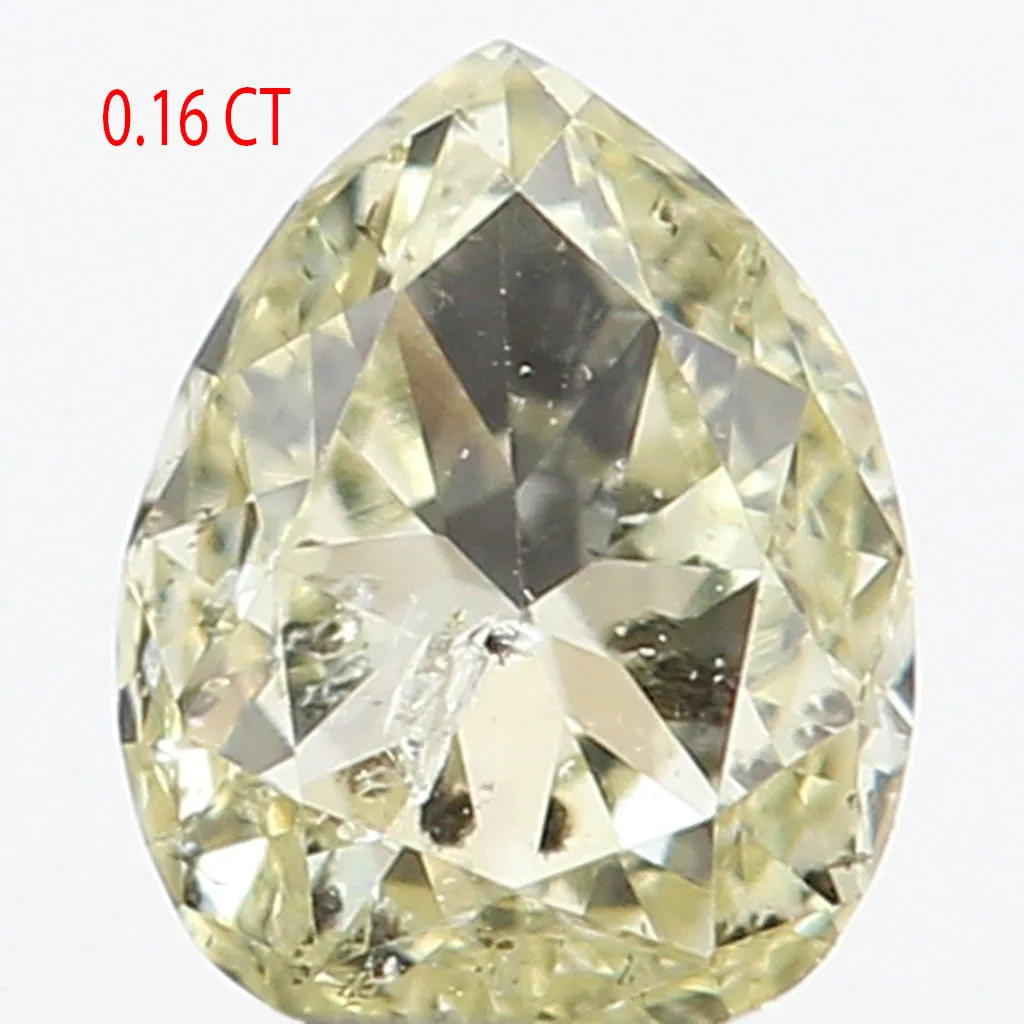 0.16 CT Natural Loose Diamond, Pear Diamond, Yellow Diamond, Rustic Diamond, Pear Cut Diamond, Fancy Color Diamond L5485