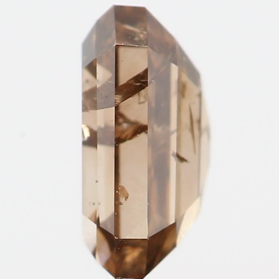 0.33 Ct Natural Loose Diamond, Emerald Cut Diamond, Brown Diamond, Polished Diamond, Rose Cut Diamond, Rustic Diamond, Antique D