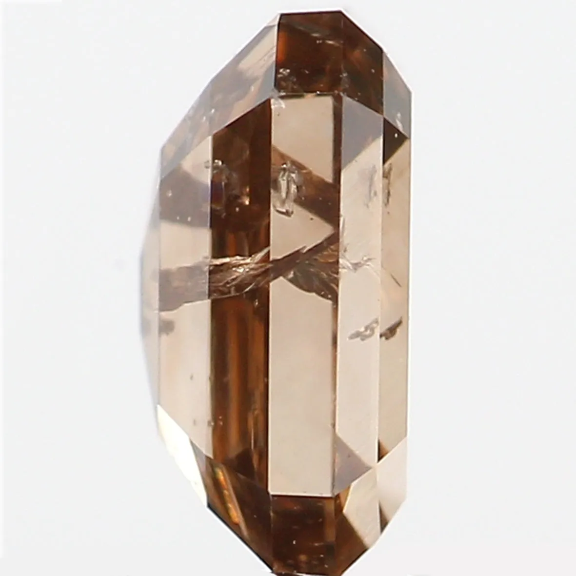 0.33 Ct Natural Loose Diamond, Emerald Cut Diamond, Brown Diamond, Polished Diamond, Rose Cut Diamond, Rustic Diamond, Antique D