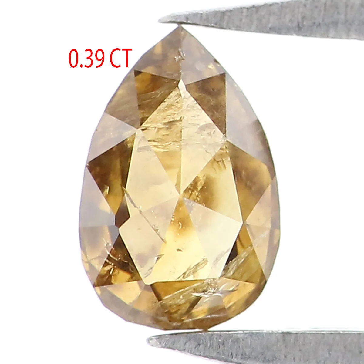 0.39 CT Natural Loose Pear Shape Diamond Brown Color Pear Cut Diamond 5.40 MM Natural Loose Diamond Pear Rose Cut Shape Diamond 