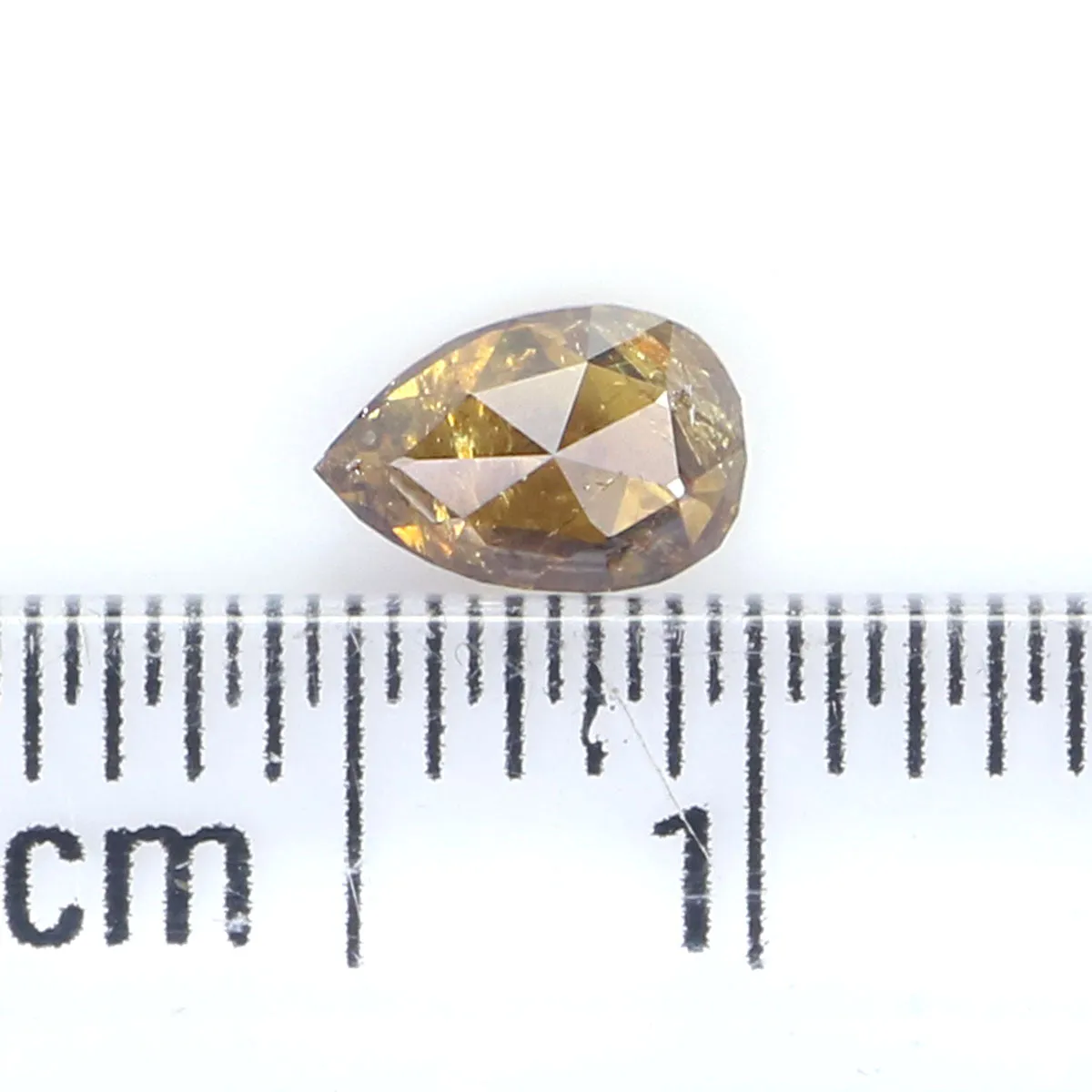 0.39 CT Natural Loose Pear Shape Diamond Brown Color Pear Cut Diamond 5.40 MM Natural Loose Diamond Pear Rose Cut Shape Diamond 