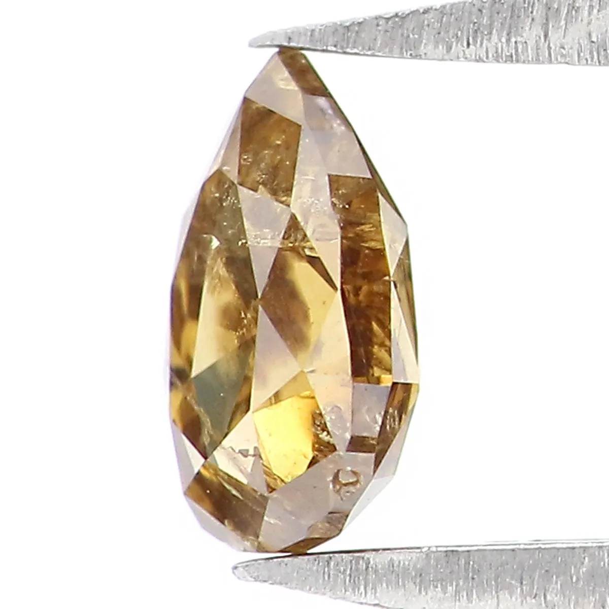 0.39 CT Natural Loose Pear Shape Diamond Brown Color Pear Cut Diamond 5.40 MM Natural Loose Diamond Pear Rose Cut Shape Diamond 