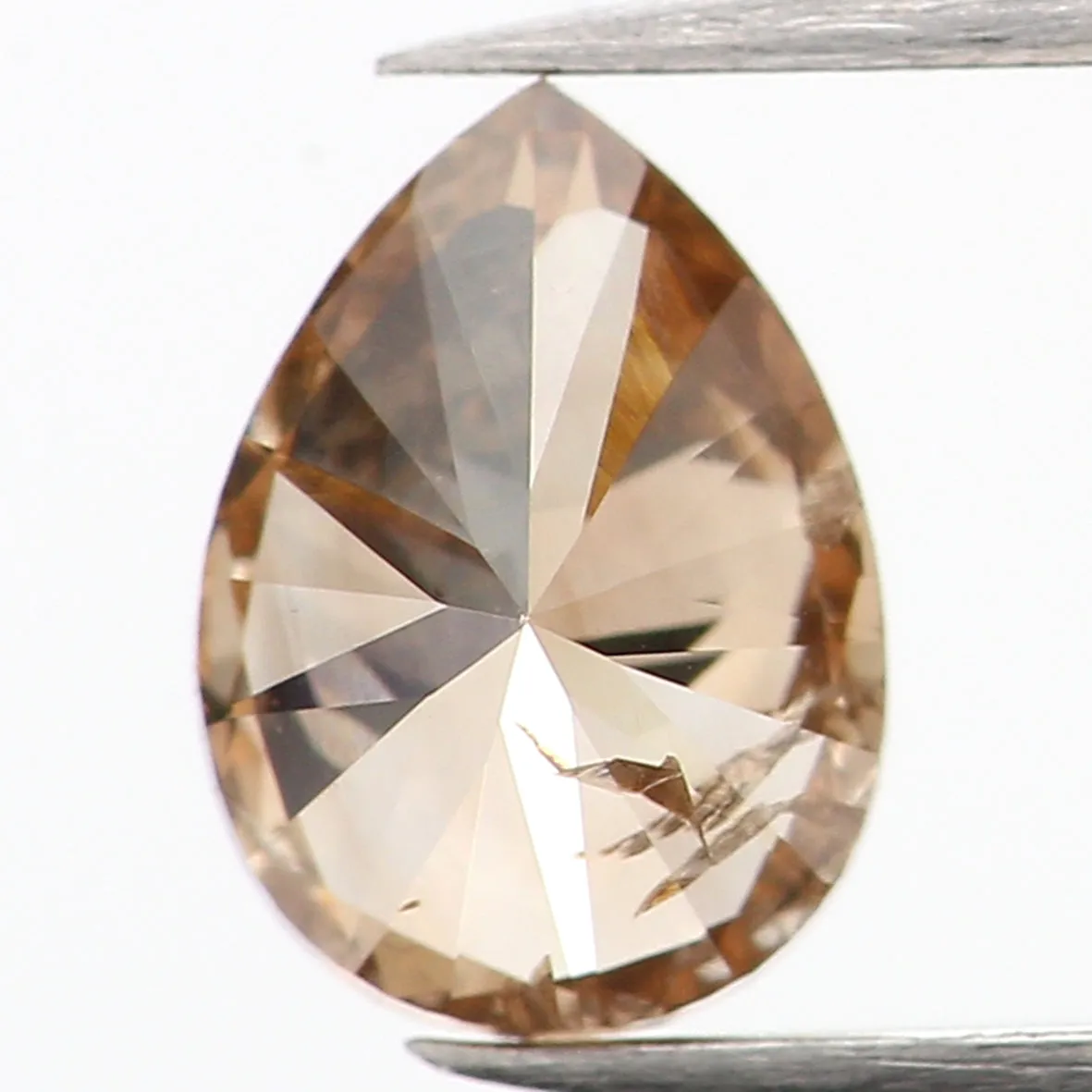 0.44 CT Natural Loose Diamond, Pear Diamond, Brown Diamond, Rustic Diamond, Pear Cut Diamond, Fancy Color Diamond, L669