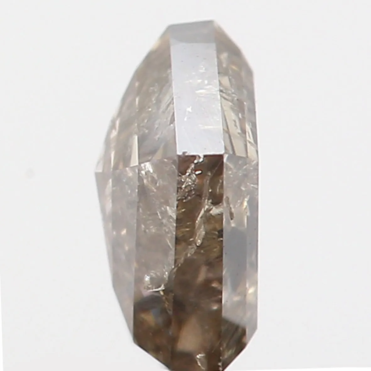 0.64 CT Natural Loose Diamond, Pentagon Cut Diamond, Salt And Pepper Diamond, Black Grey Diamond, Rose Cut Diamond, Rustic Diamo