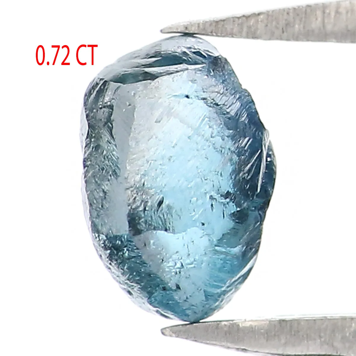 0.72 CT Natural Loose Rough Shape Diamond Blue Color Rough Cut Diamond 5.80 MM Natural Loose Diamond Rough Irregular Cut Diamond