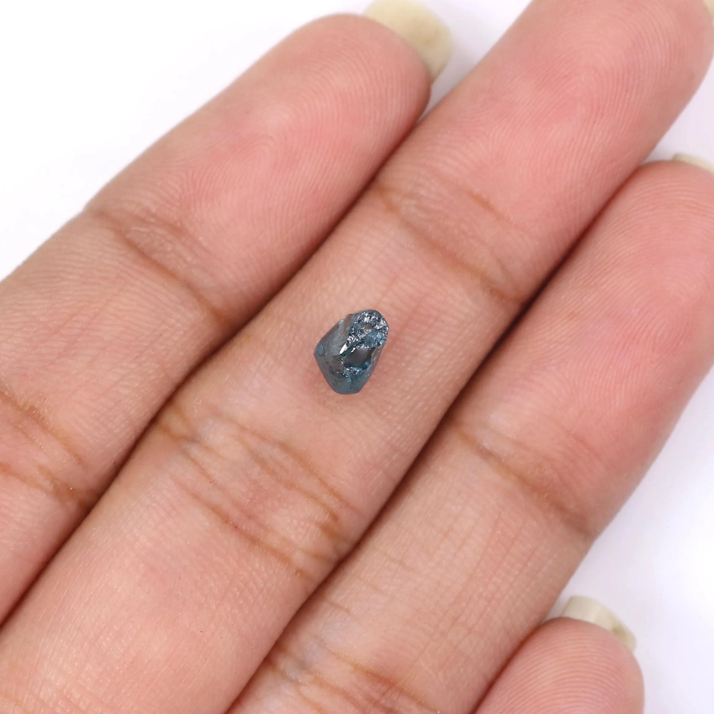 0.72 CT Natural Loose Rough Shape Diamond Blue Color Rough Cut Diamond 5.80 MM Natural Loose Diamond Rough Irregular Cut Diamond