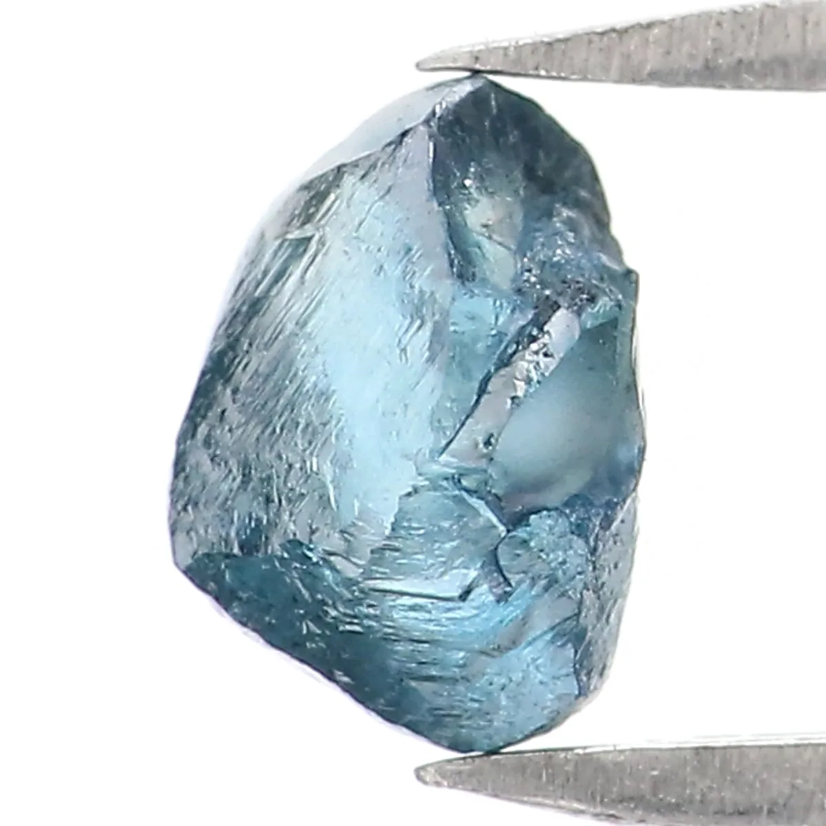 0.72 CT Natural Loose Rough Shape Diamond Blue Color Rough Cut Diamond 5.80 MM Natural Loose Diamond Rough Irregular Cut Diamond