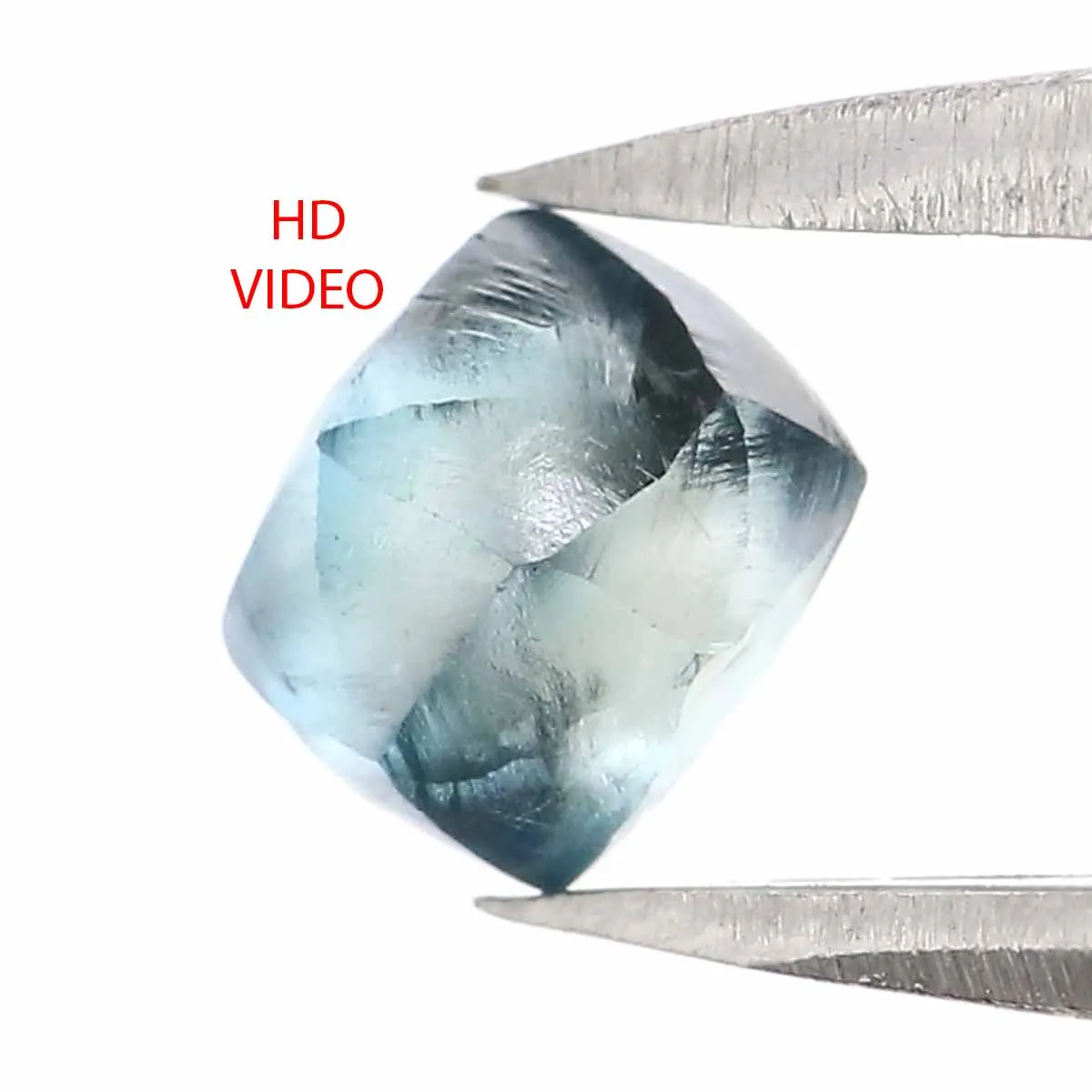 0.88 CT Natural Loose Rough Shape Diamond Blue Color Rough Cut Diamond 5.55 MM Natural Loose Blue Color Diamond Rough Crystal Di