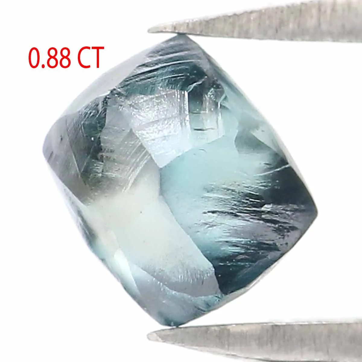 0.88 CT Natural Loose Rough Shape Diamond Blue Color Rough Cut Diamond 5.55 MM Natural Loose Blue Color Diamond Rough Crystal Di