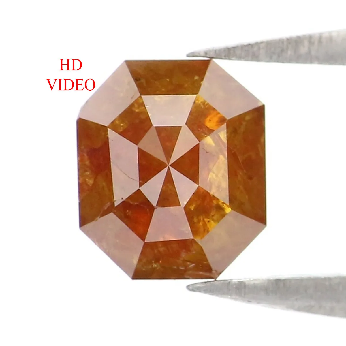 0.94 CT Natural Loose Emerald Shape Diamond Brown Color Emerald Diamond 5.85 MM Natural Loose Brown Emerald Shape Rose Cut Diamo