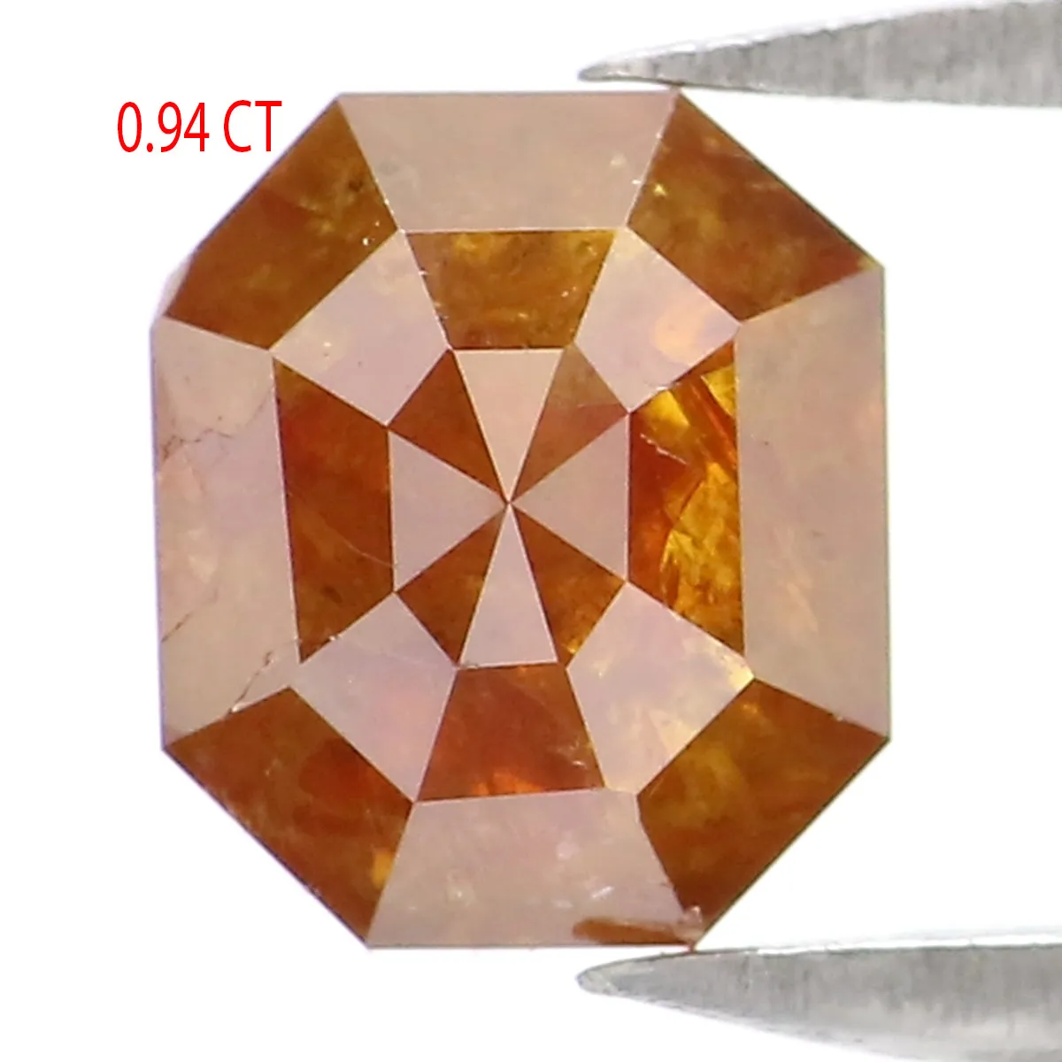 0.94 CT Natural Loose Emerald Shape Diamond Brown Color Emerald Diamond 5.85 MM Natural Loose Brown Emerald Shape Rose Cut Diamo