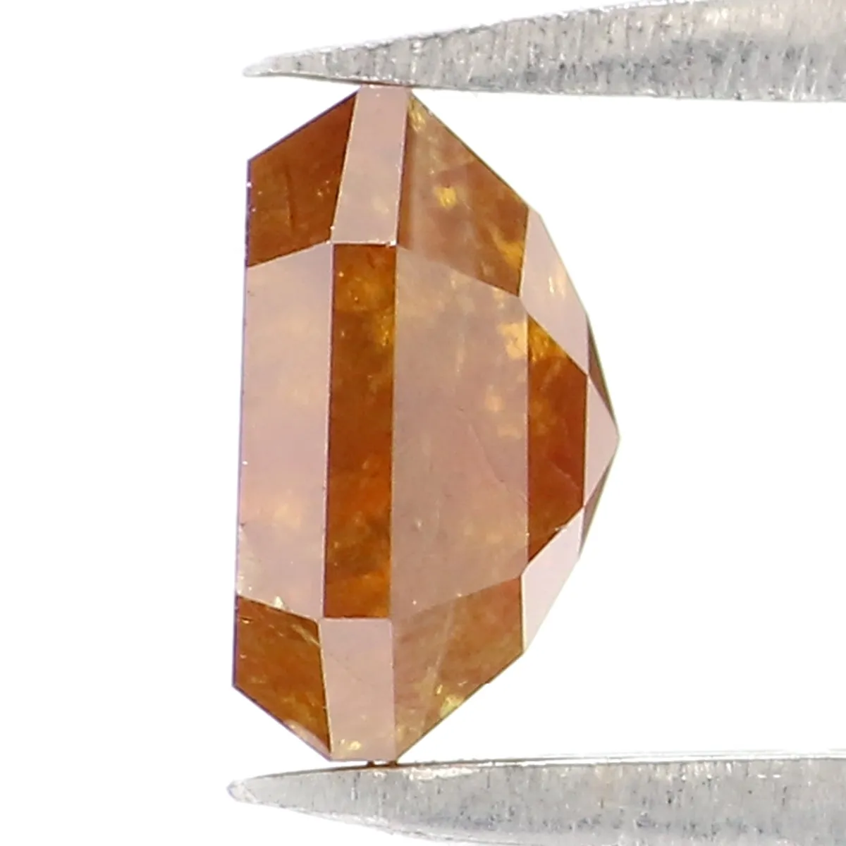 0.94 CT Natural Loose Emerald Shape Diamond Brown Color Emerald Diamond 5.85 MM Natural Loose Brown Emerald Shape Rose Cut Diamo