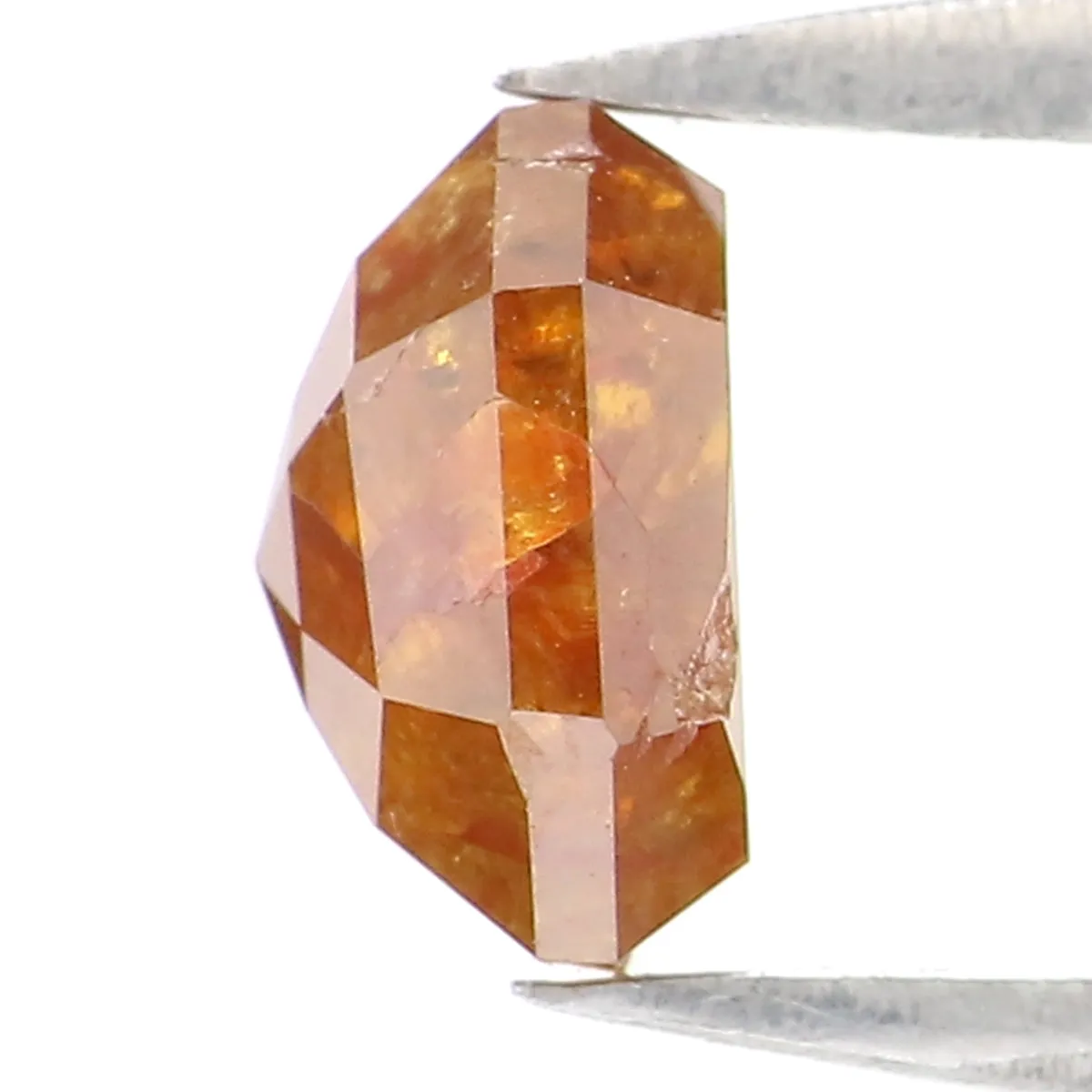 0.94 CT Natural Loose Emerald Shape Diamond Brown Color Emerald Diamond 5.85 MM Natural Loose Brown Emerald Shape Rose Cut Diamo