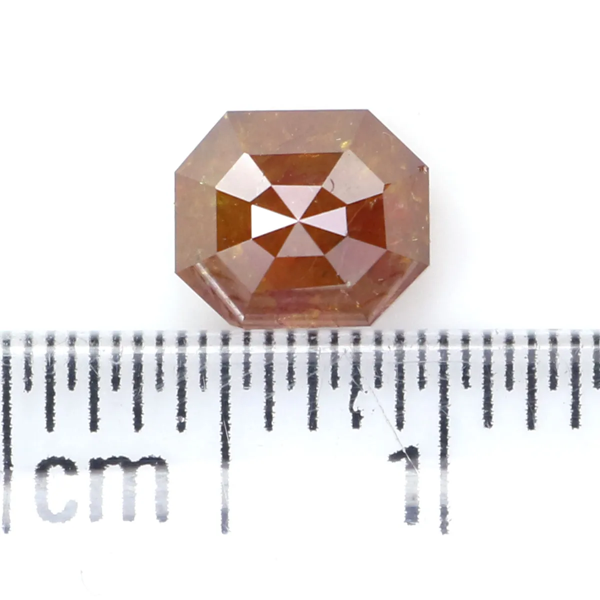 0.94 CT Natural Loose Emerald Shape Diamond Brown Color Emerald Diamond 5.85 MM Natural Loose Brown Emerald Shape Rose Cut Diamo