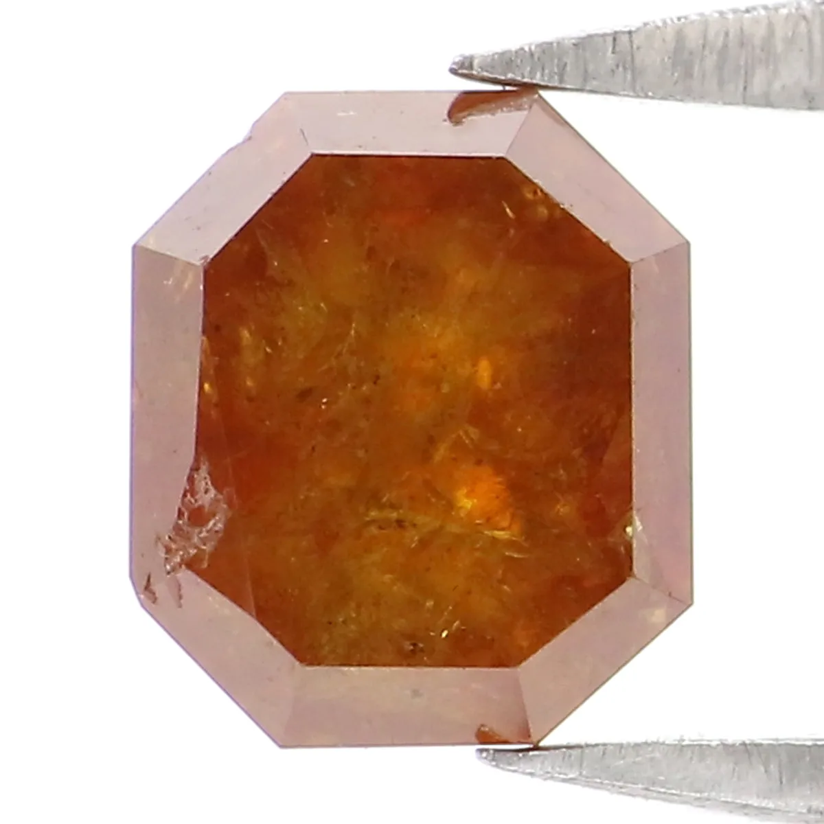 0.94 CT Natural Loose Emerald Shape Diamond Brown Color Emerald Diamond 5.85 MM Natural Loose Brown Emerald Shape Rose Cut Diamo