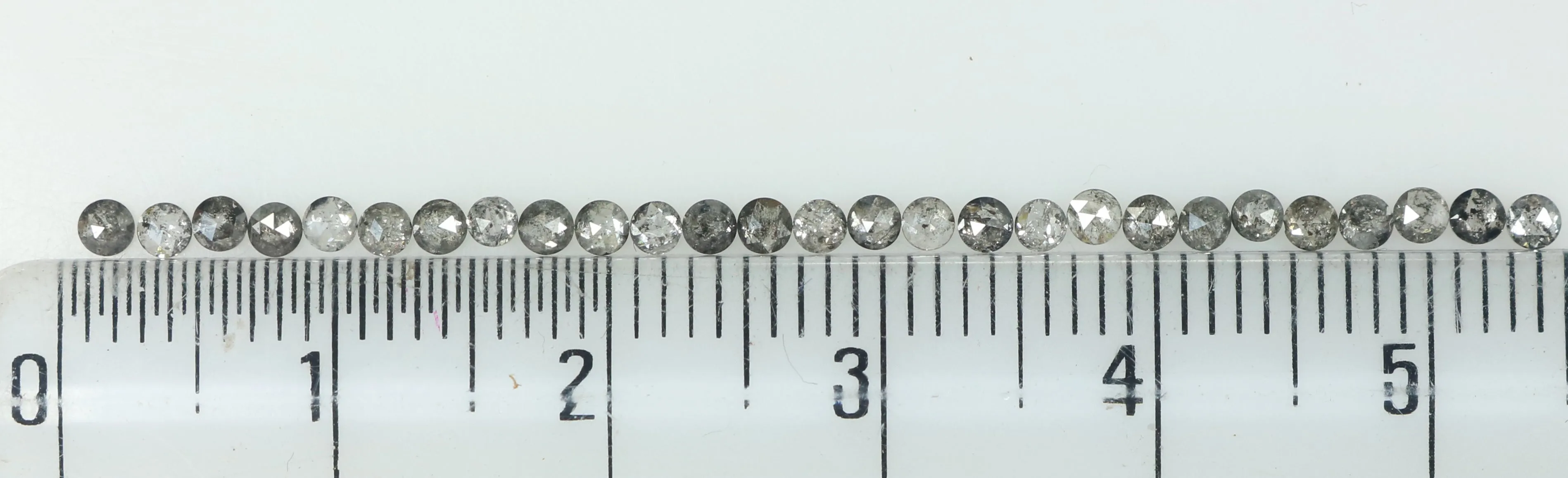 1.00 CT Natural Loose Diamond Round Rose Cut Salt And Pepper Black Gray Color I3 Clarity 2.00 MM Q200