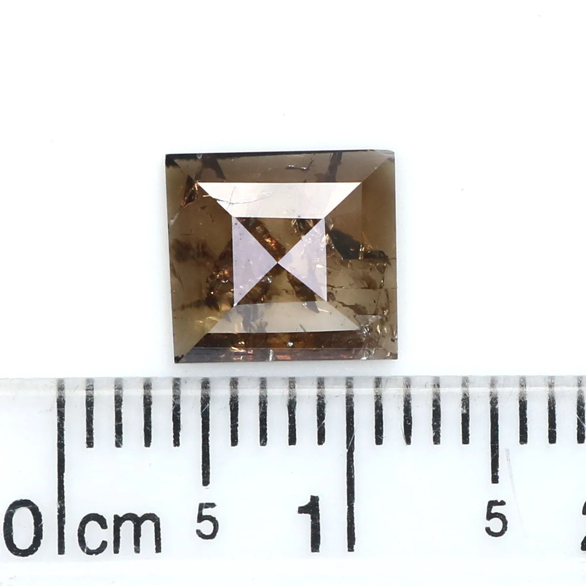 1.30 CT Natural Loose Square Shape Diamond Brown Color Square Cut Diamond 8.00 MM Natural Loose Diamond Square Shape Rose Cut Di