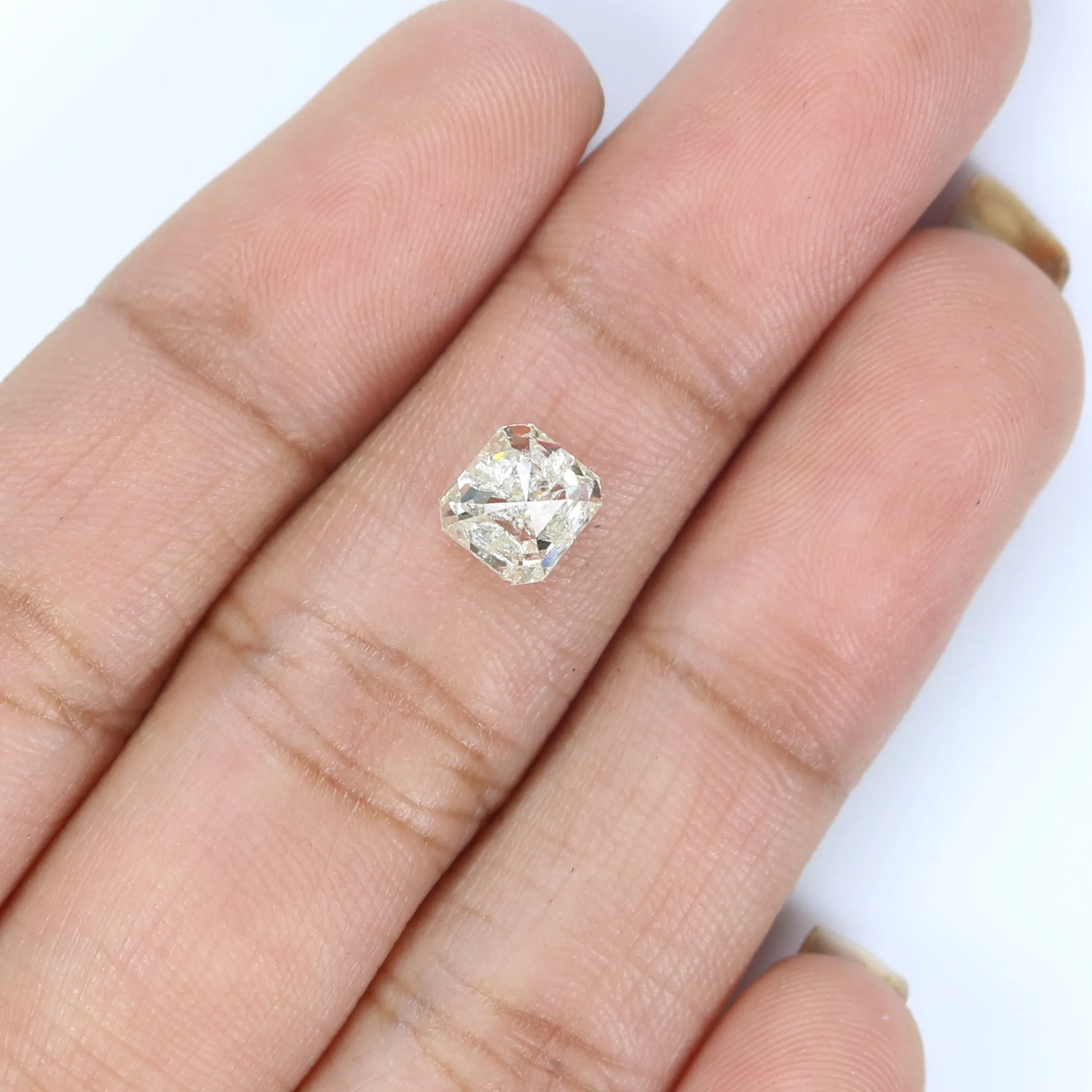 1.31 CT Natural Loose Square Shape Diamond White - J Color Square Diamond 5.90 MM Natural Loose White Diamond Square Rose Cut Di