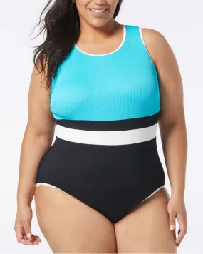 2024 Beach House Women's Plus Colorblock Aspire Ribbed One Piece - Hw9b357