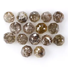 2.42 CT Natural Loose Bead Shape Diamond Brown Color Bead Cut Diamond 2.70 MM Natural Loose Diamond Bead Rose Cut Diamond LQ1736