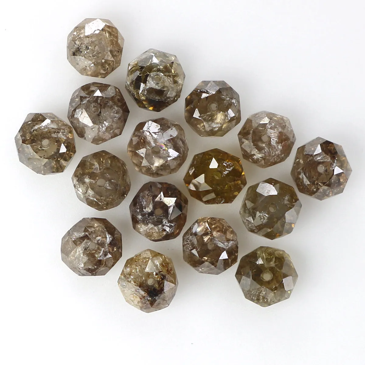 2.42 CT Natural Loose Bead Shape Diamond Brown Color Bead Cut Diamond 2.70 MM Natural Loose Diamond Bead Rose Cut Diamond LQ1736