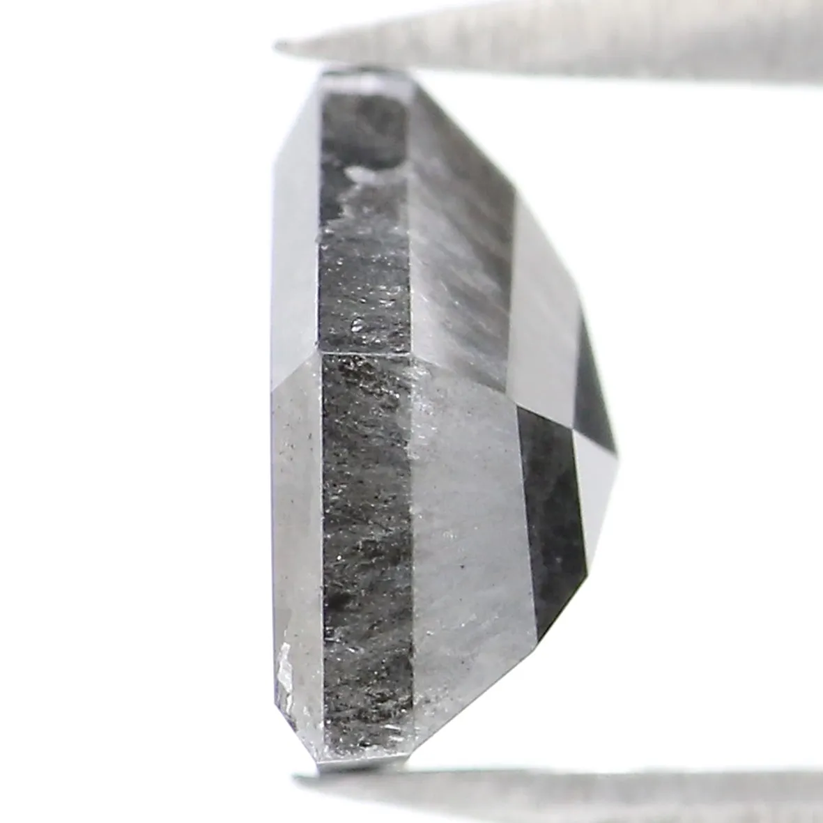 2.70 CT Natural Loose Antique Cut Diamond Black Grey Color Antique Shape Diamond 7.85 MM Natural Loose Antique Shape Rose Cut Di