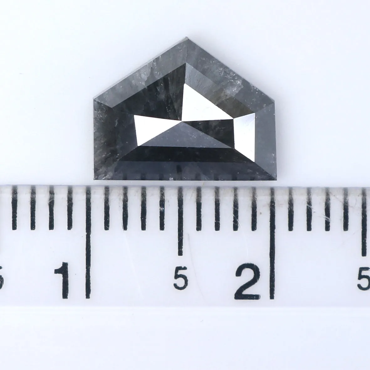 2.70 CT Natural Loose Antique Cut Diamond Black Grey Color Antique Shape Diamond 7.85 MM Natural Loose Antique Shape Rose Cut Di