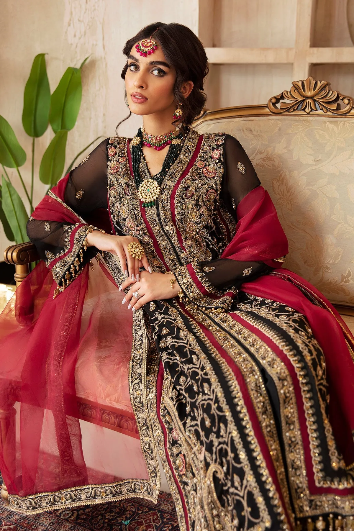 3-PC Unstitched Embroidered Shirt & Formal Chiffon Dupatta DJ4-06