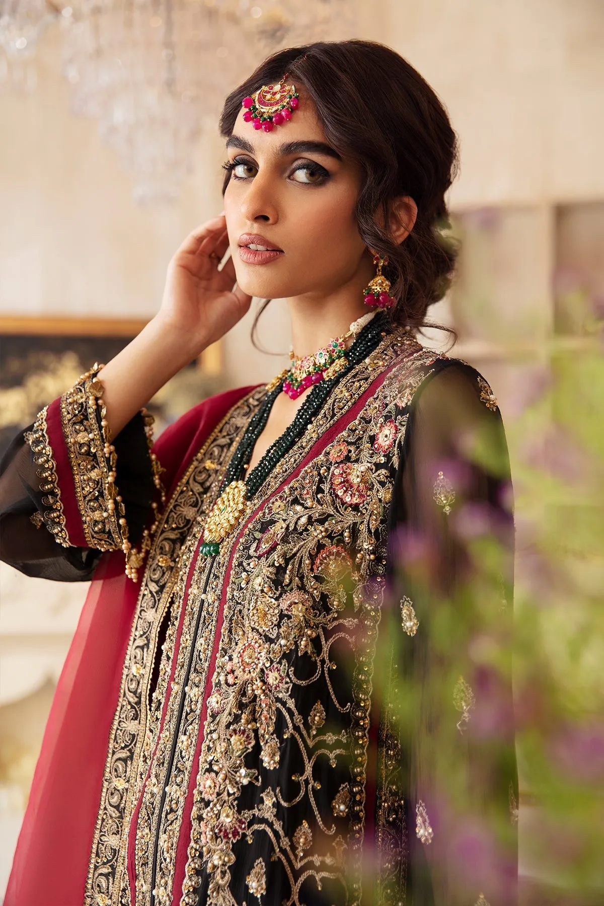 3-PC Unstitched Embroidered Shirt & Formal Chiffon Dupatta DJ4-06