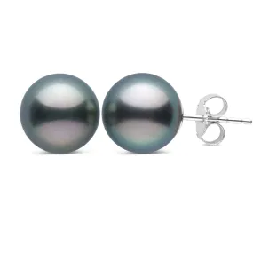 8.0-9.0 mm AAA Tahitian Pearl Stud Earrings