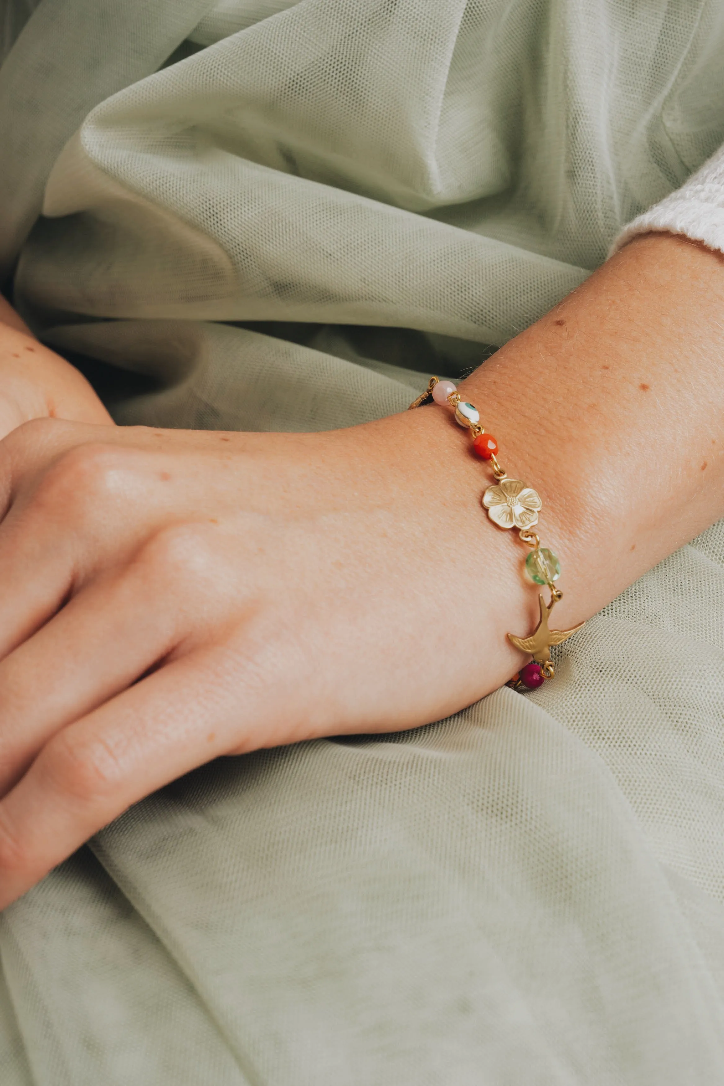 Adjustable Evil Eye Charm Bracelet