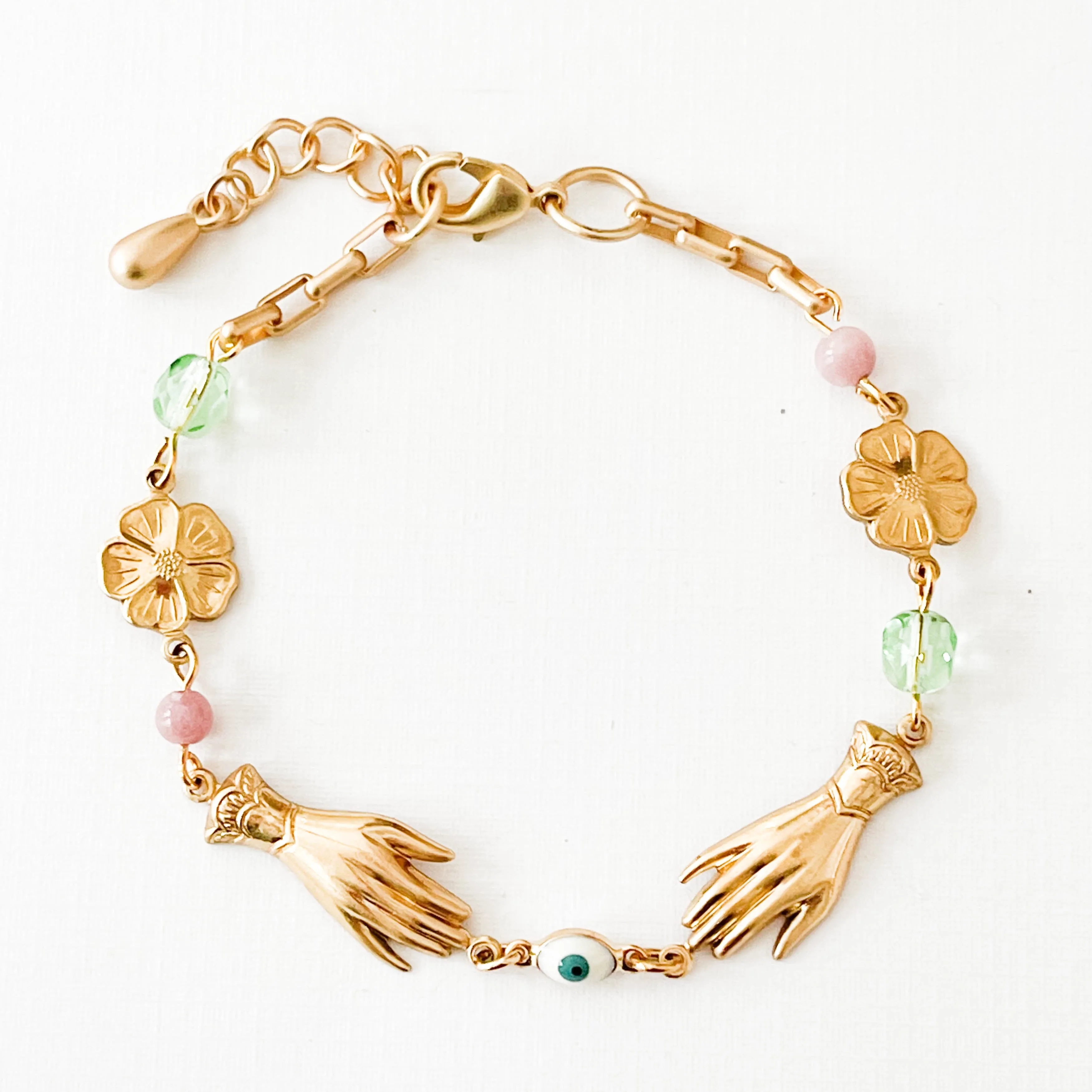 Adjustable Pastel Charm Bracelet-WS