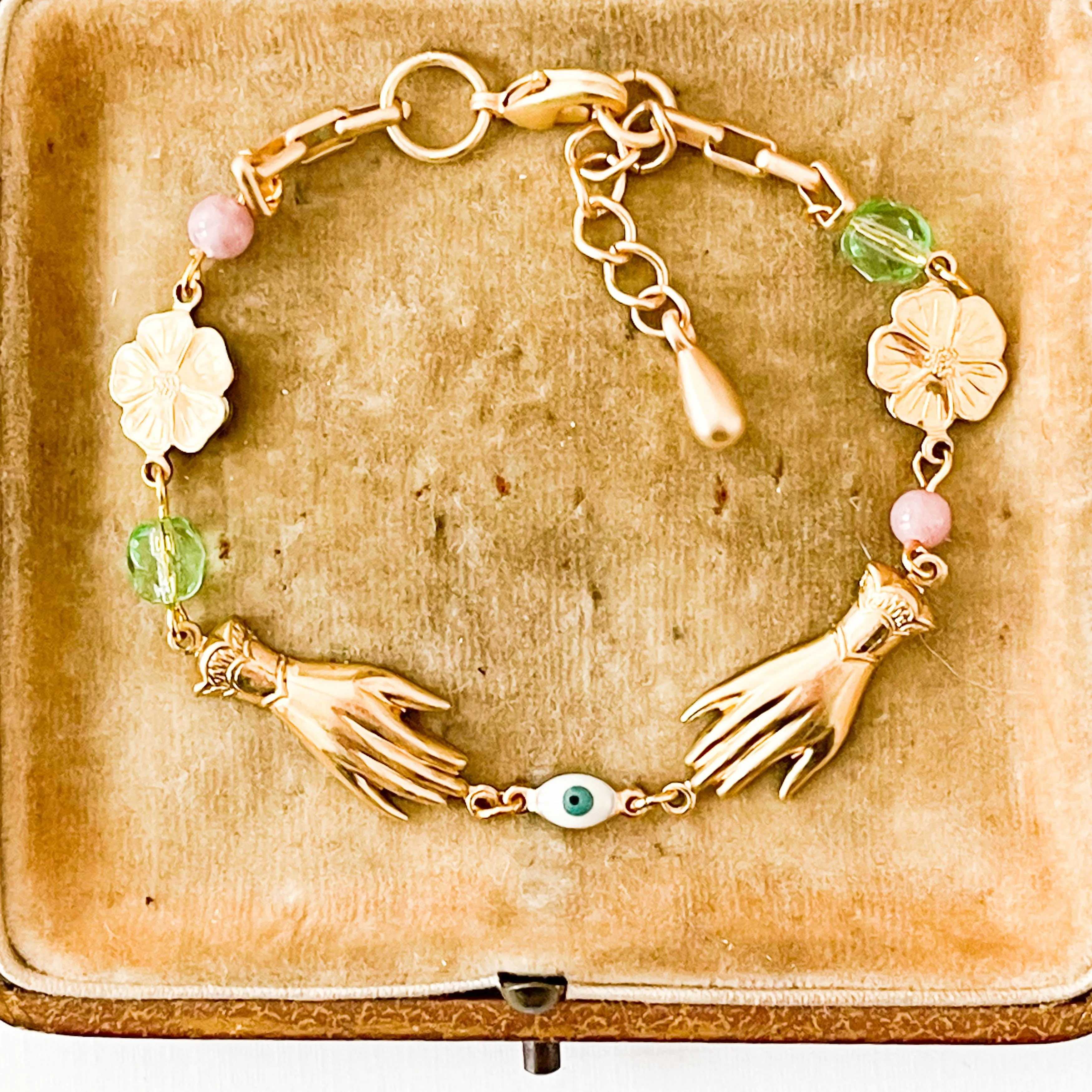 Adjustable Pastel Charm Bracelet-WS