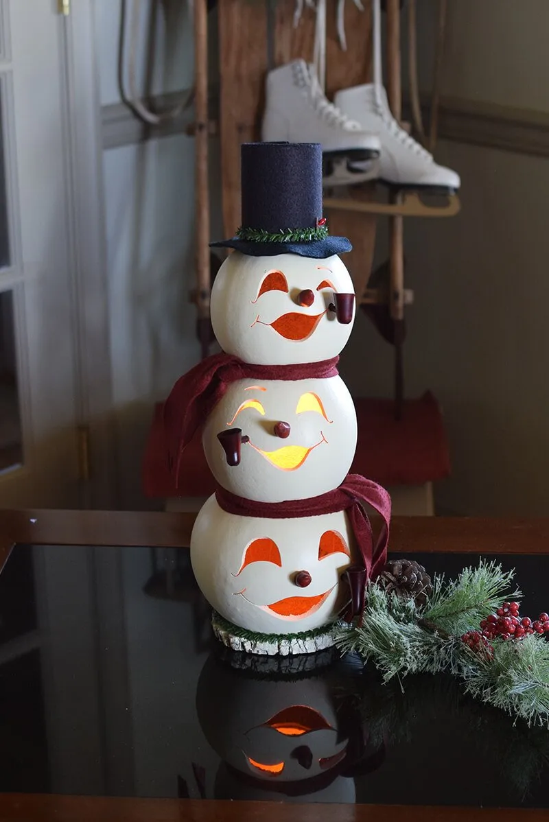 Barry Snowman Stack Gourd - Available in Multiple Sizes