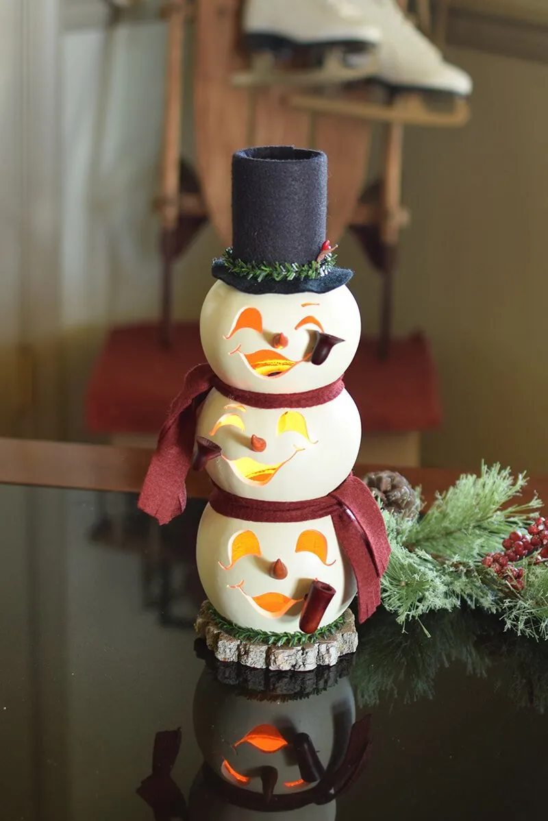 Barry Snowman Stack Gourd - Available in Multiple Sizes