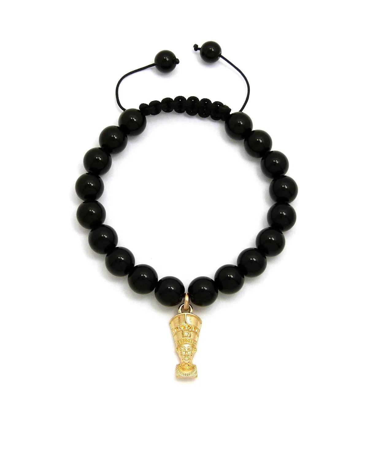 Black Bead Bracelet (Nefertiti)