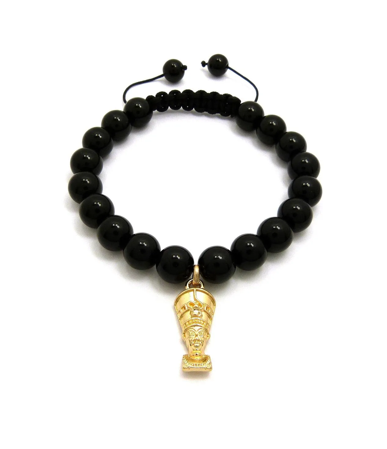 Black Bead Bracelet (Nefertiti)