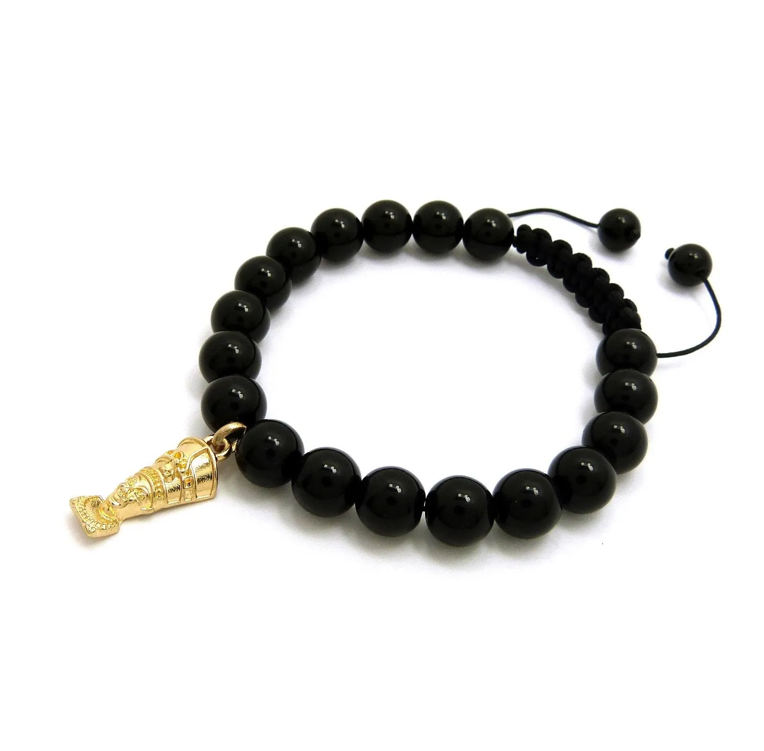 Black Bead Bracelet (Nefertiti)