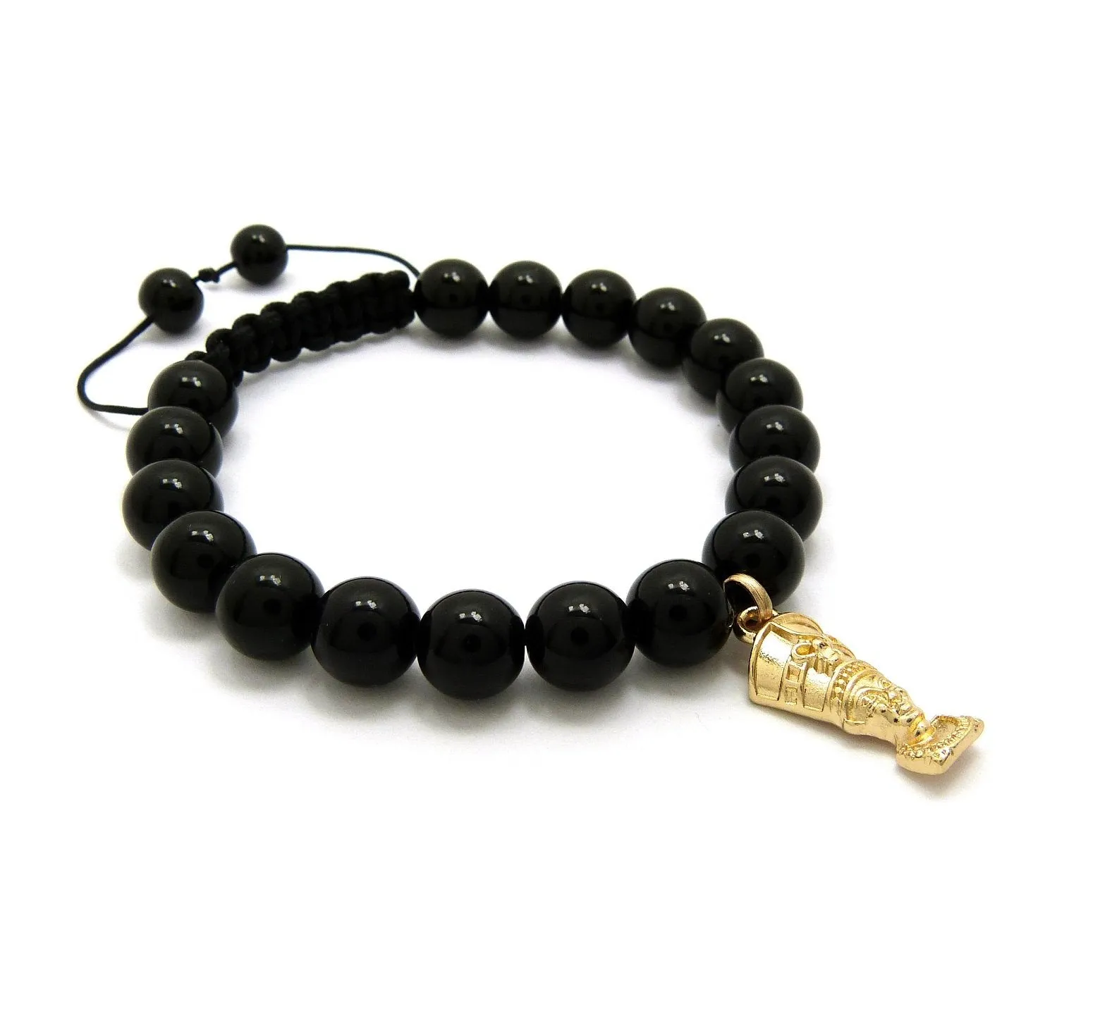 Black Bead Bracelet (Nefertiti)