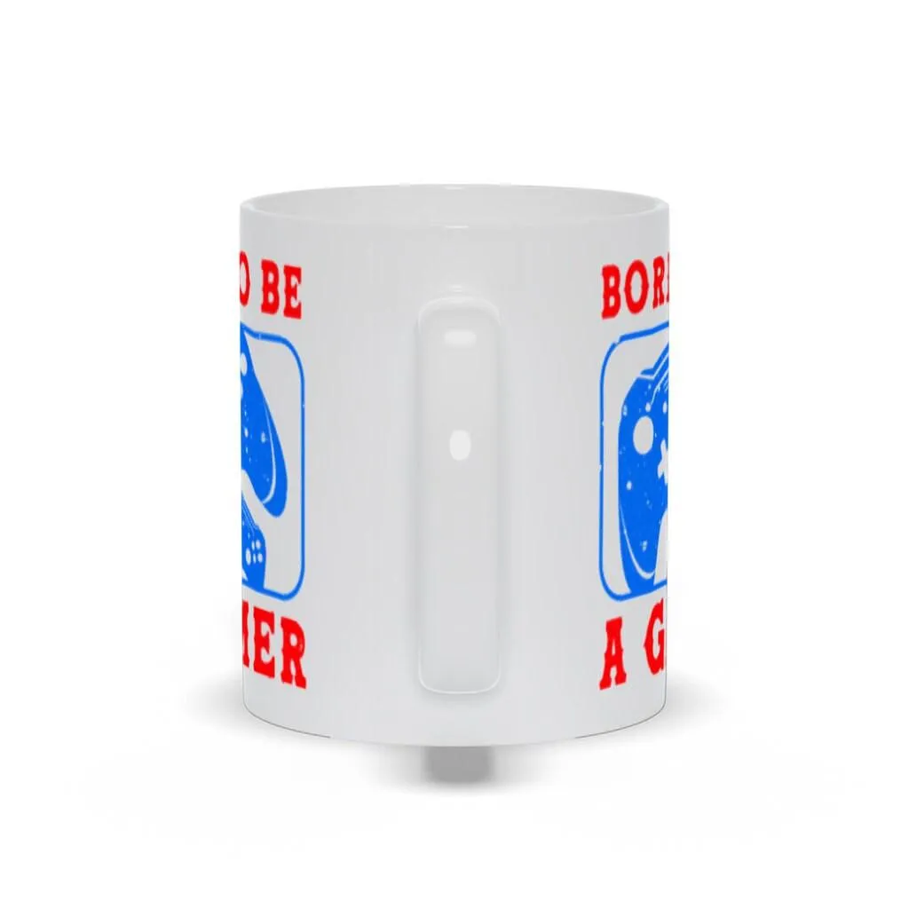 Born To Be A Gamer White Mugs,Video Game mug, Online Gamer Gift, Game Controller, Video Game Lover, Boys Teens Gaming,