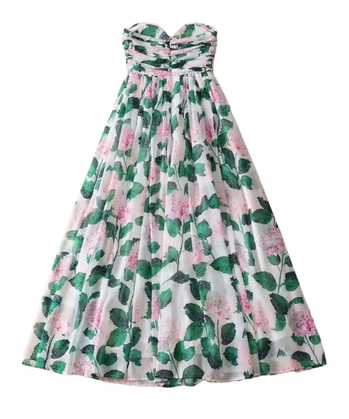 Botanical Print Flowy Maxi Dress