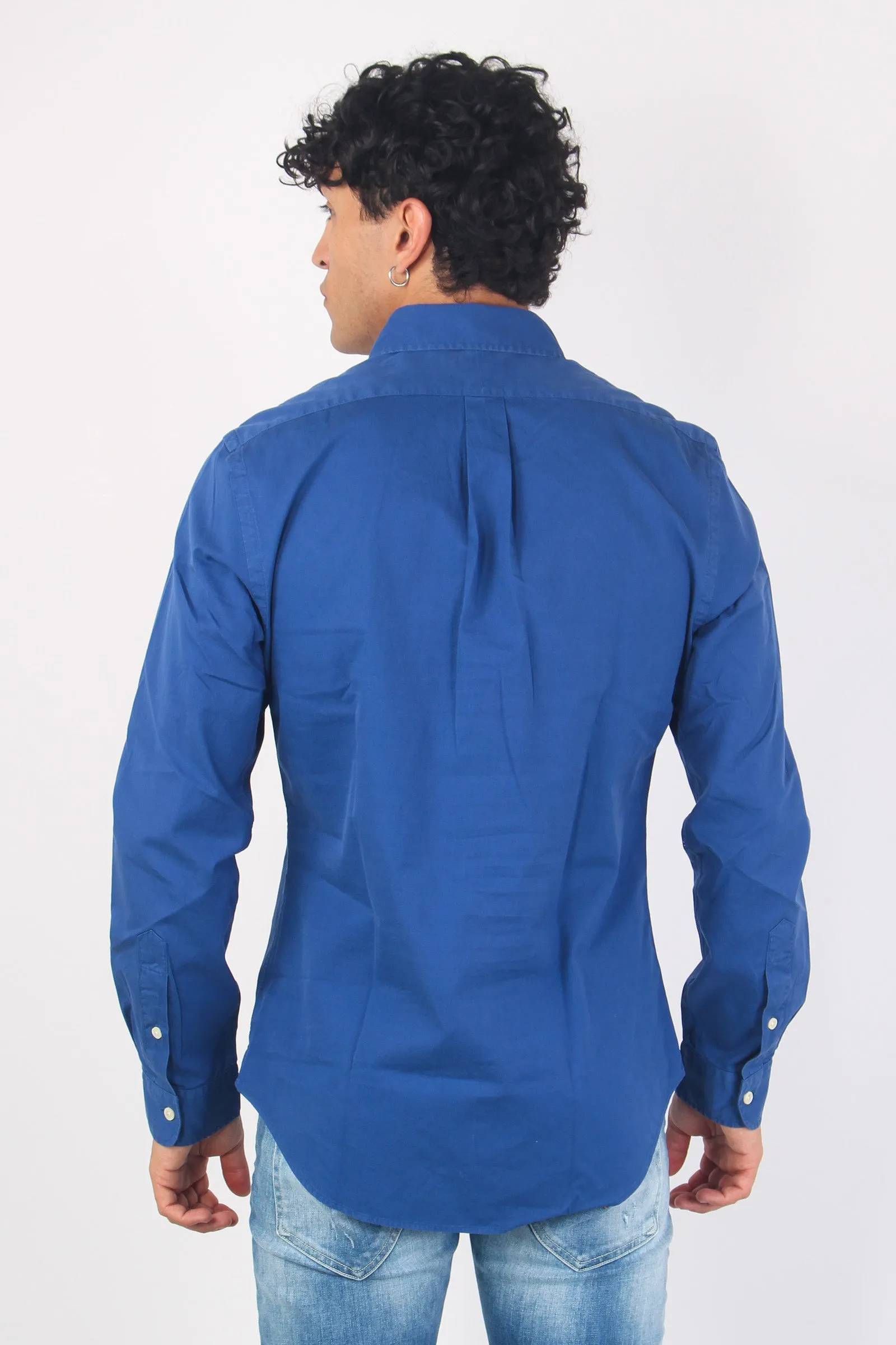 Camicia Twill Slim Fit Beach Royal