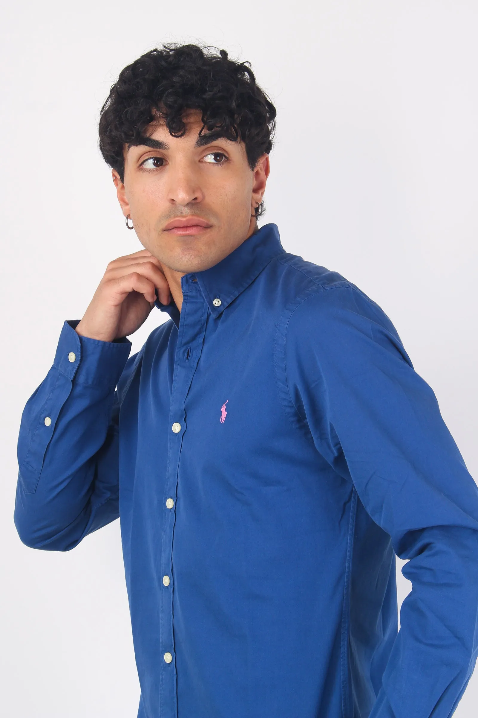 Camicia Twill Slim Fit Beach Royal