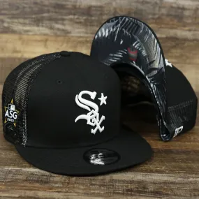 Chicago White Sox Metallic All Star Game MLB 2022 Side Patch 9Fifty Mesh Snapback | ASG 2022 Black Trucker Hat