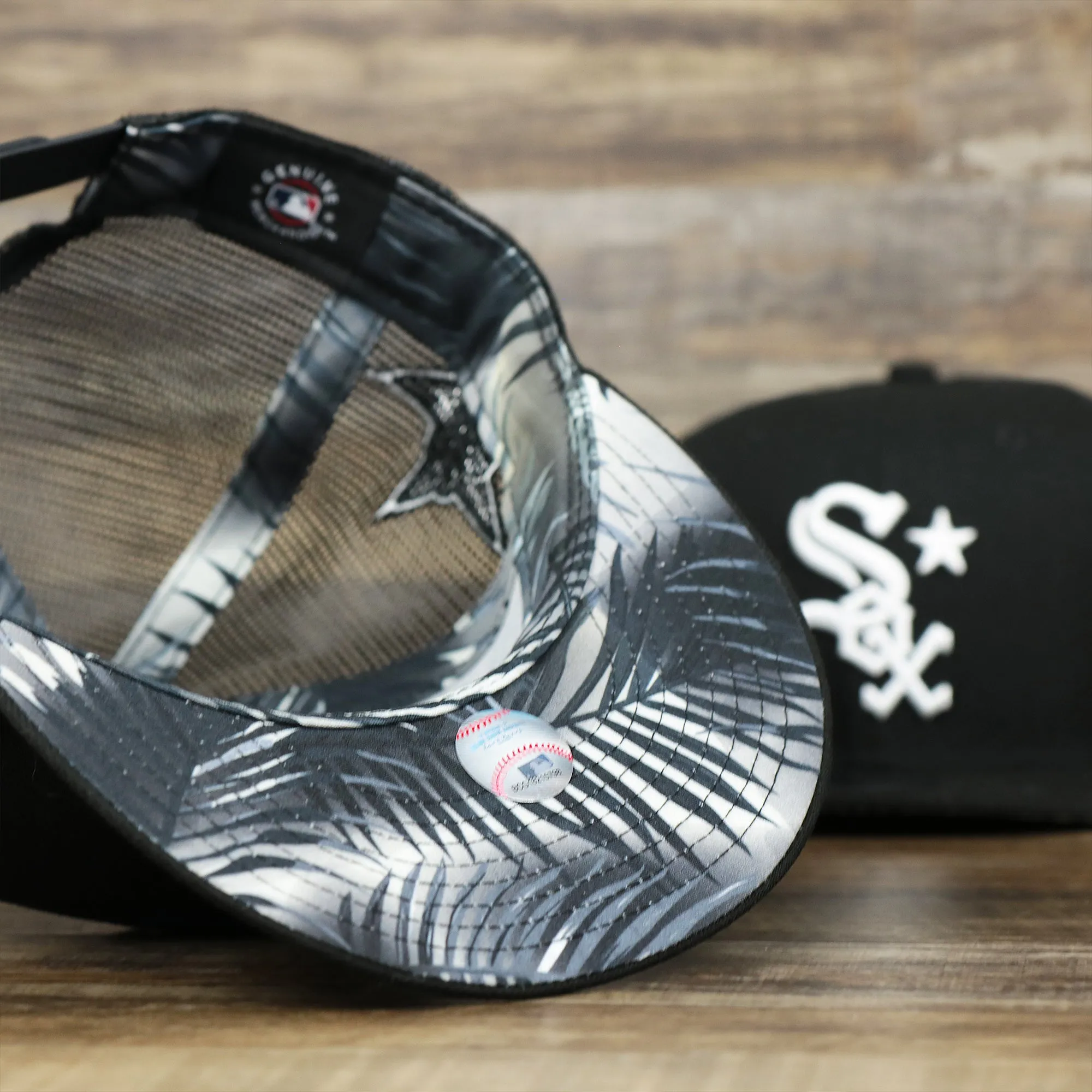 Chicago White Sox Metallic All Star Game MLB 2022 Side Patch 9Fifty Mesh Snapback | ASG 2022 Black Trucker Hat