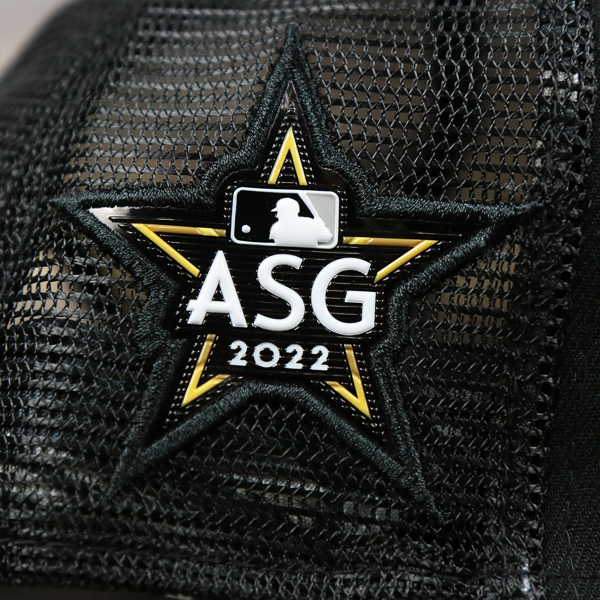 Chicago White Sox Metallic All Star Game MLB 2022 Side Patch 9Fifty Mesh Snapback | ASG 2022 Black Trucker Hat