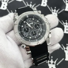 Chrono Rubber .25 Carat Diamond Hip Hop Watch JoJino