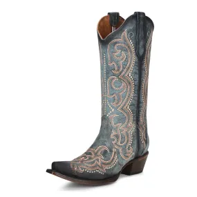 Circle G by Corral Blue Jean Embroidery Western Boot