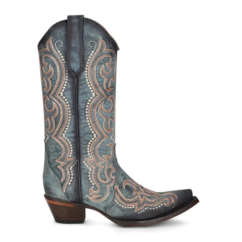 Circle G by Corral Blue Jean Embroidery Western Boot